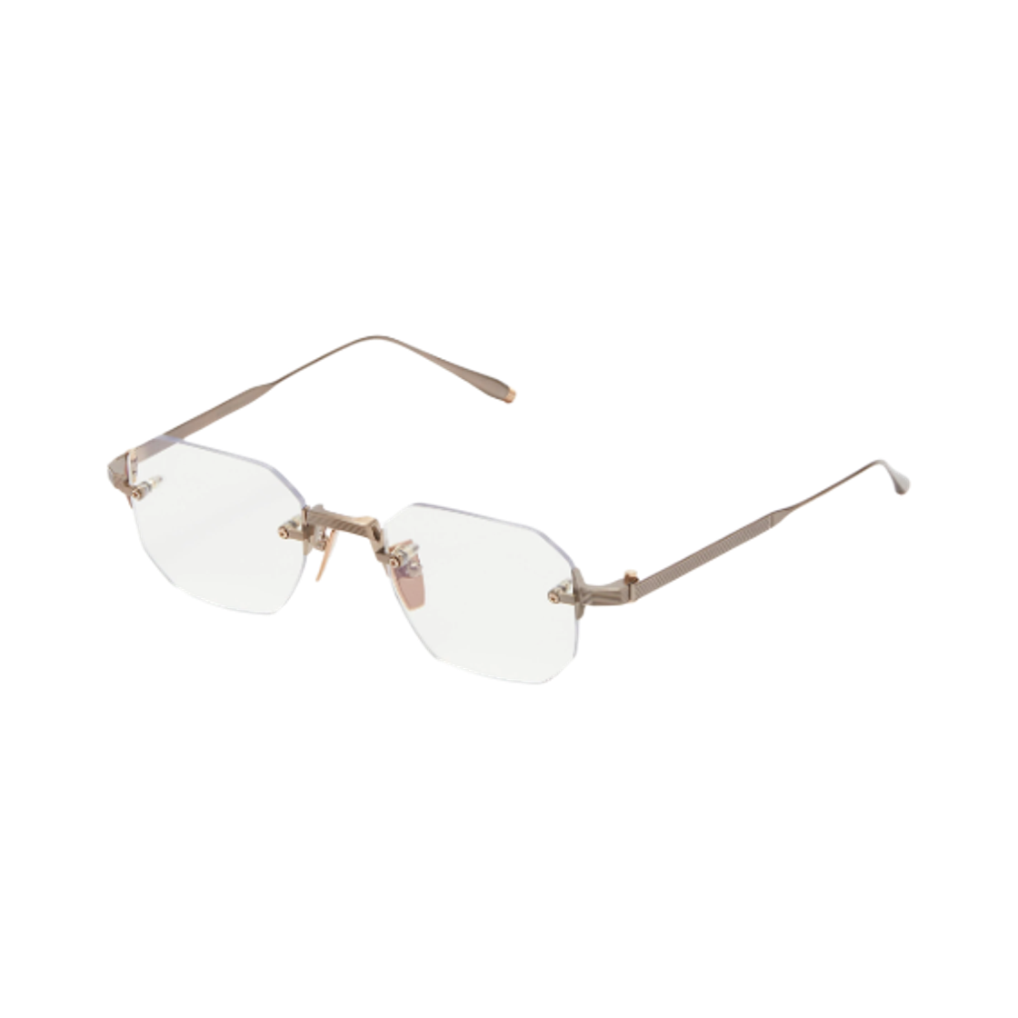 아코니 주노 - 원 RX 앤티크드 화이트 골드 클리어 렌즈(Akoni Juno - One RX Antiqued White Gold Clear Lenses)