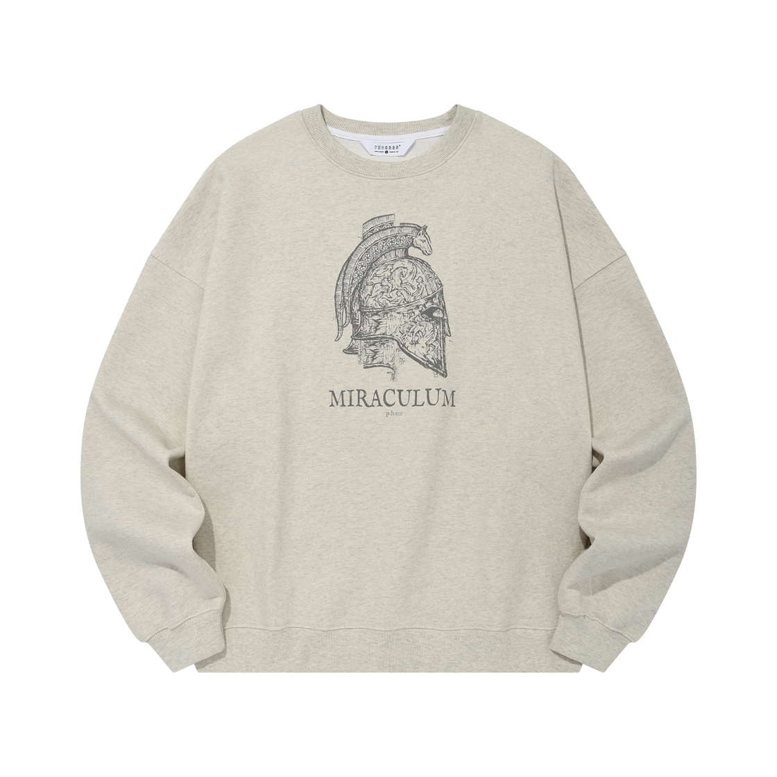 포스333 미라큘럼 바시넷 스웨트셔츠 오트밀(PHOS333 Miraculum Bascinet Sweatshirt Oatmeal)