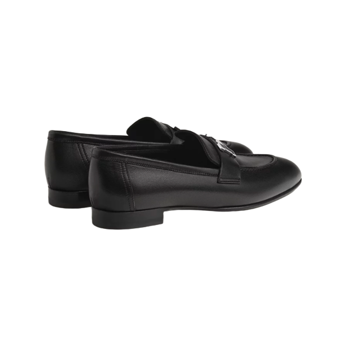 (W) 에르메스 모카신 파리 로퍼 고트스킨 & 팔라듐 하드웨어 누아((W) Hermes Mocassins Paris Loafer Goatskin & Palladium Noir) - 2