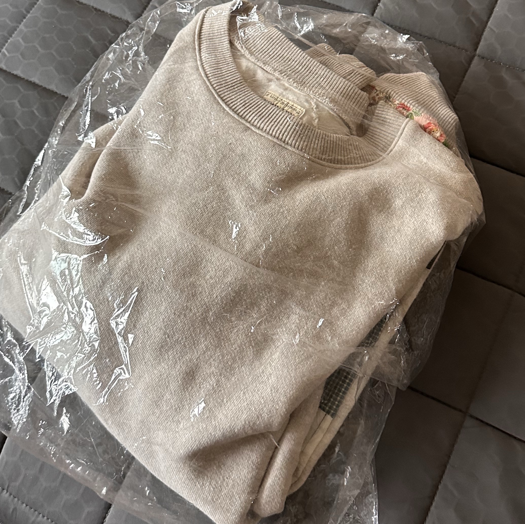 Kapital Top Fleece Rainbowy Quilt Two Tone Big Sweatshirt Kinari 착용 스타일