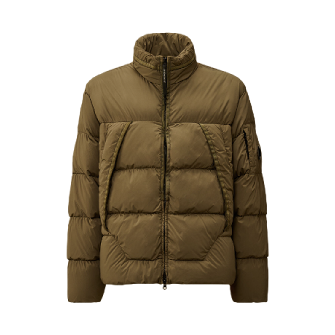 19CMOW239A005864G356 C.P. Company Nycra-R Hooded Down Jacket Fungi Grey - 25FW