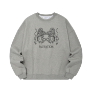 PHOS333 Salvation Lion Sweatshirt Melange Grey