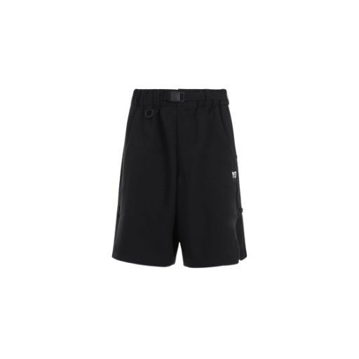 JN7038 Y-3 Sport Uniform 3-Stripes Shorts Black