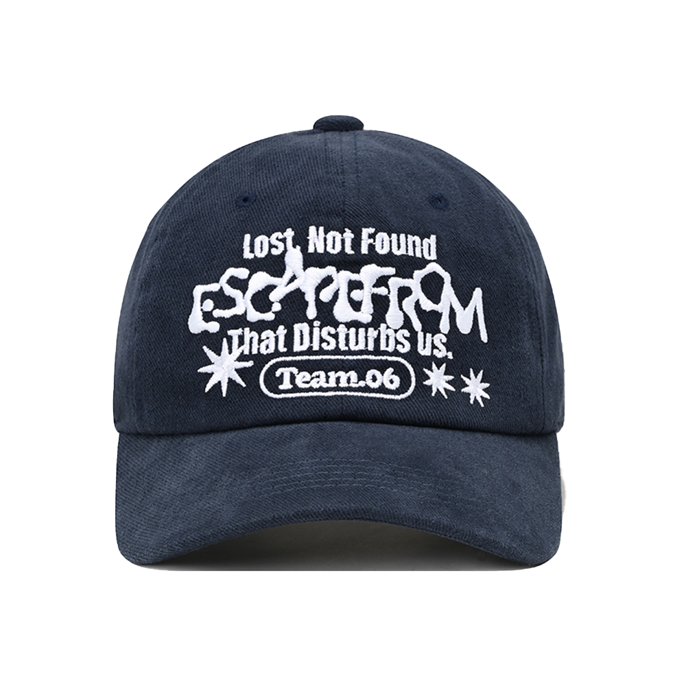 이스케이프프롬 로스트 낫 파운드 피그먼트 볼캡 네이비(Escapefrom Lost Not Found Pigment Ball Cap Navy)