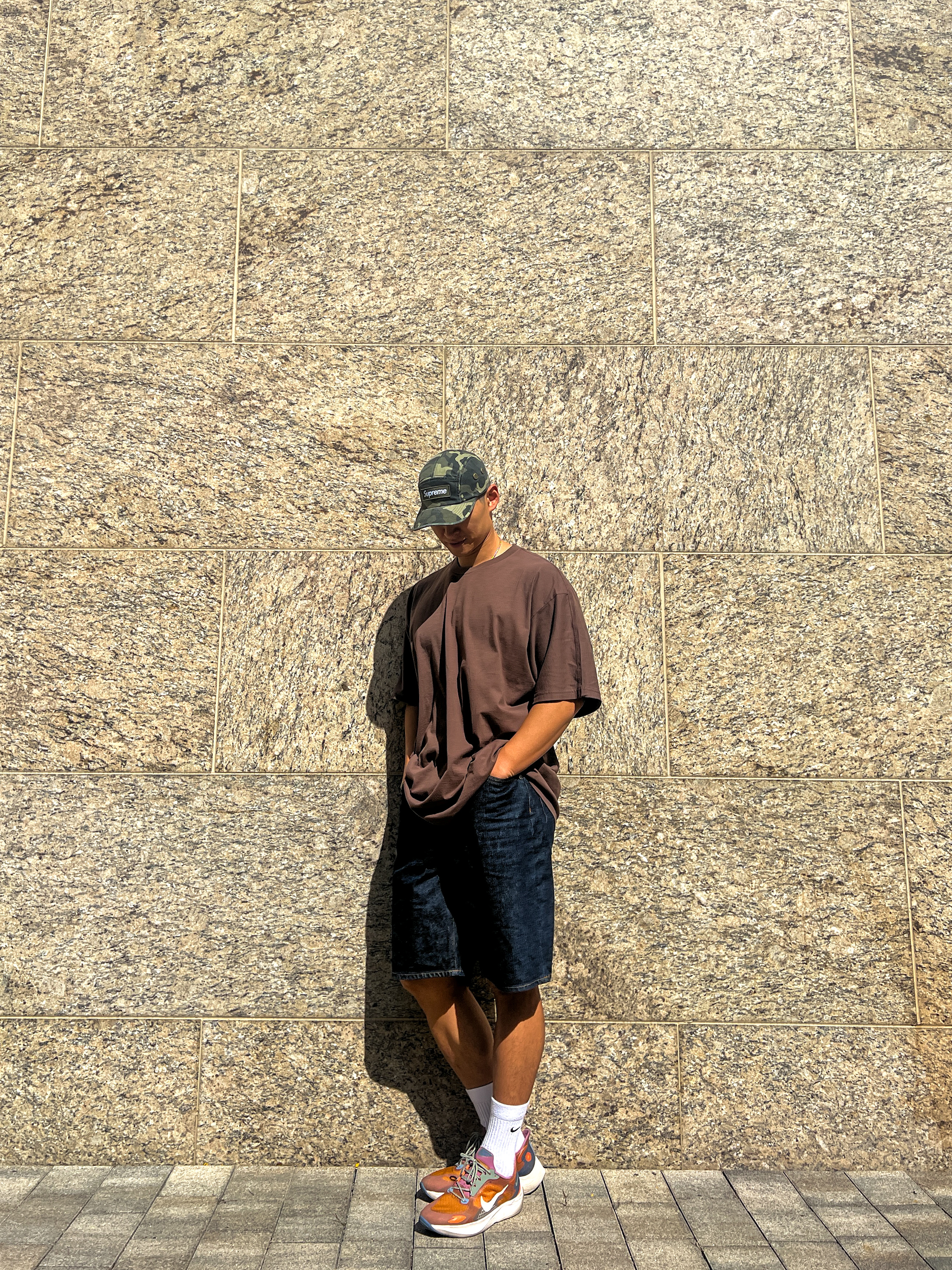 Nike Vapor Street Pegasus SP Plum Dust, Stussy Denim Big OL' Shorts Raw 착용 스타일