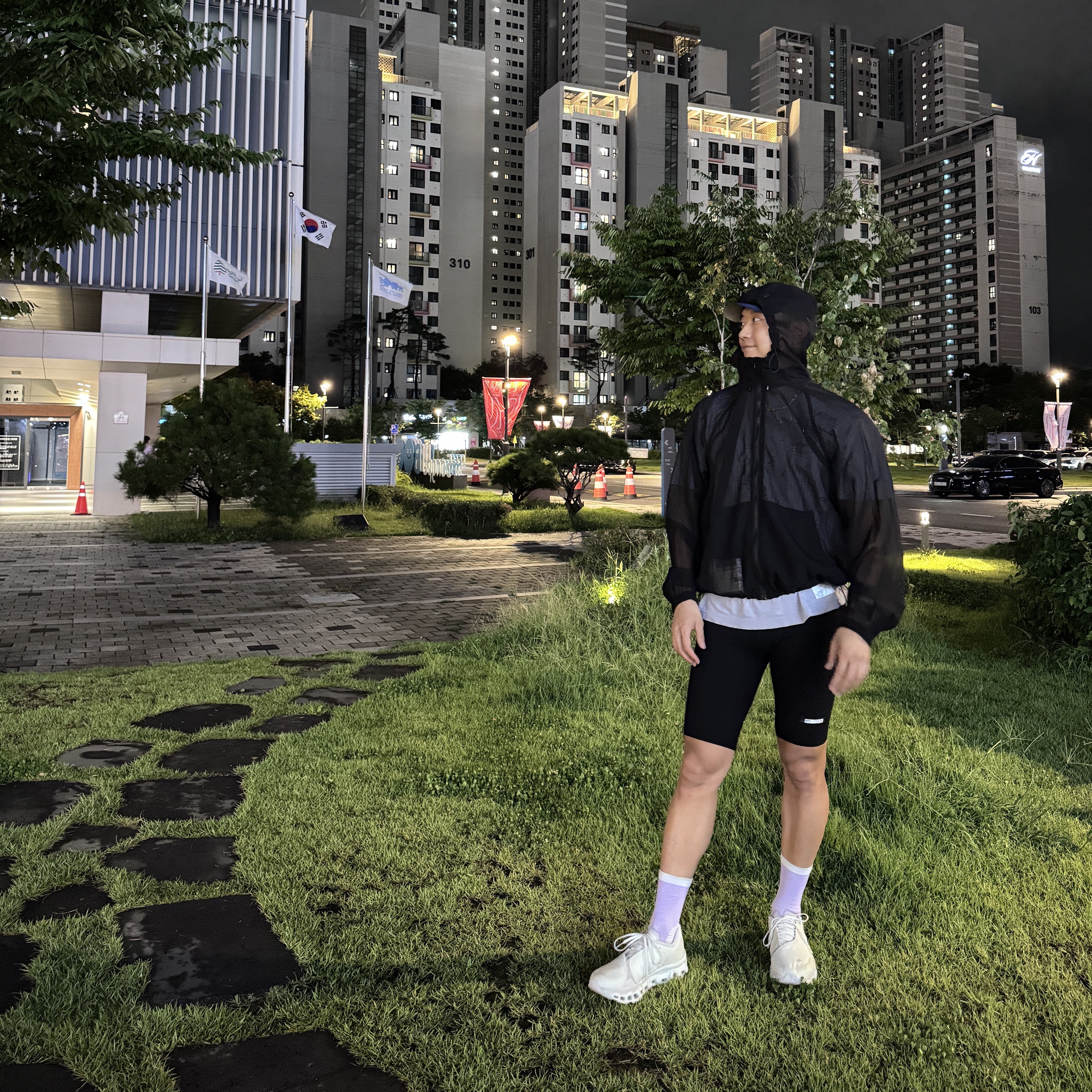 Satisfy FliteSilk Running Cap Green, Satisfy Justice Coffeethermal Half Tights Black 착용 스타일 - 10