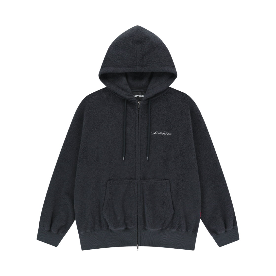 YS253TSWHZ02CHA YESEYESEE Y.E.S Brushed Zip up Hoodie Charcoal