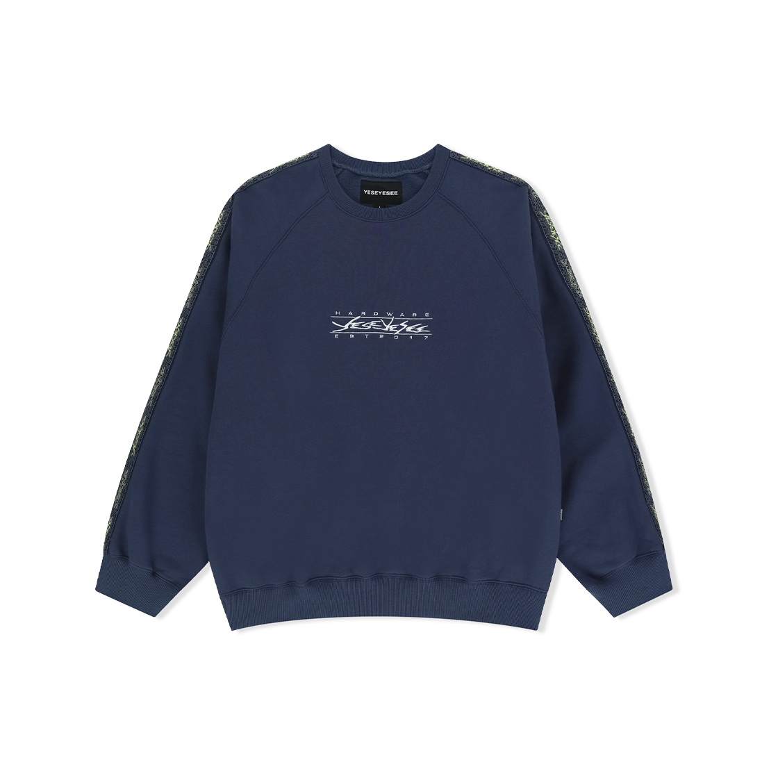 YS253TSWCW04LNV YESEYESEE Y.E.S Taped Sweatshirt Light Navy