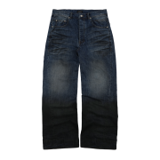 [더블적립]Farfromwhat Far Twisted Oil Denim Pants