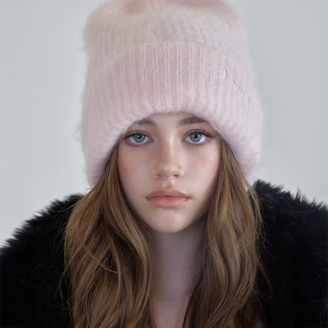 레이지지 클라우드 울 비니 핑크(LAZYZ Cloud Wool Beanie - Pink) - 3