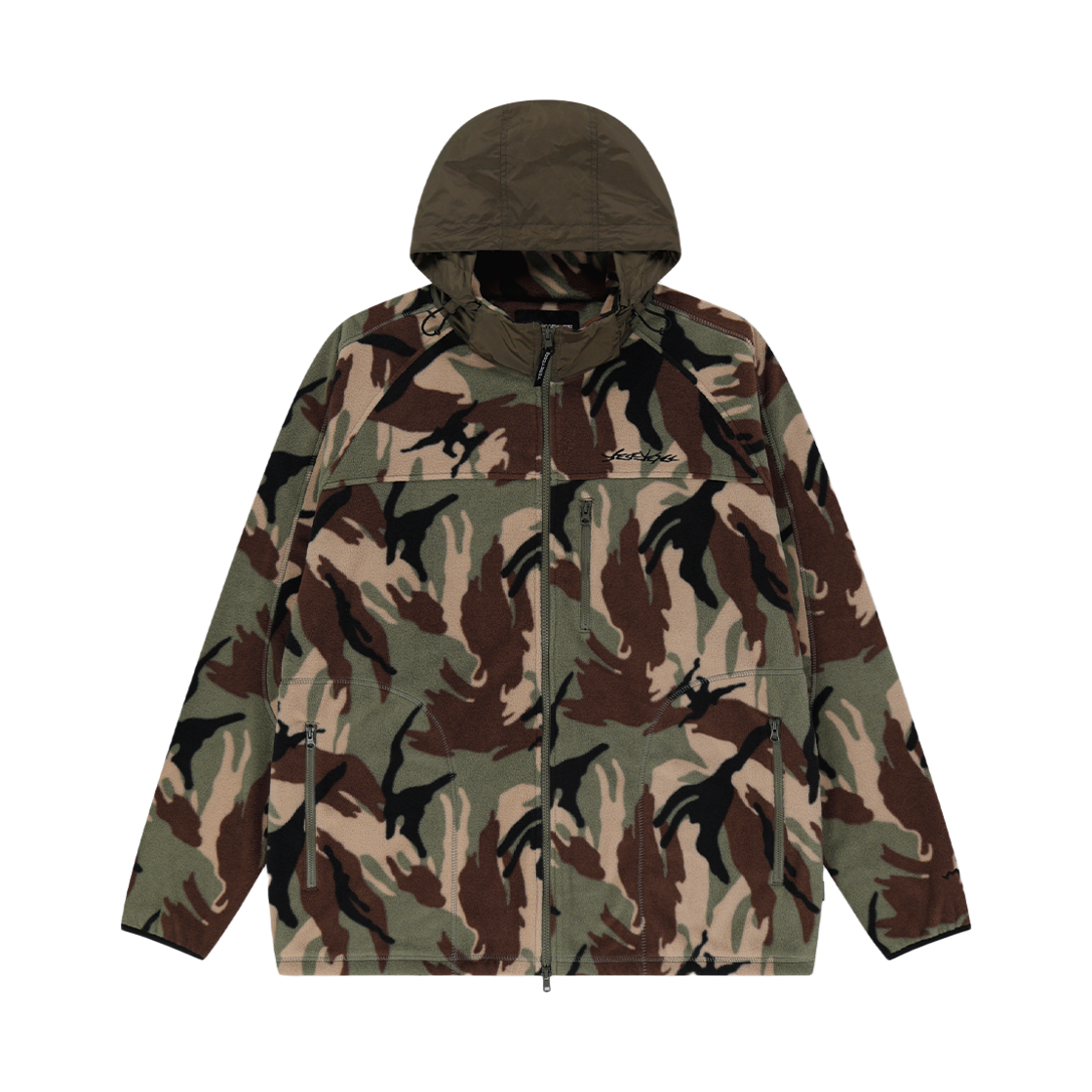 YS253FOWLS01CMO YESEYESEE Y.E.S Fleece Full Zip Jacket Camo