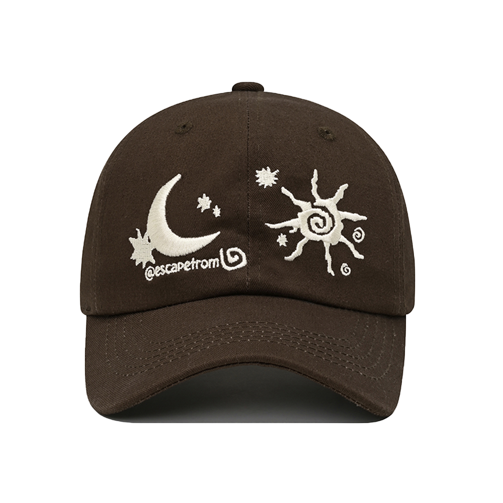 E252AO002BW Escapefrom Weather Icon Ball Cap Brown