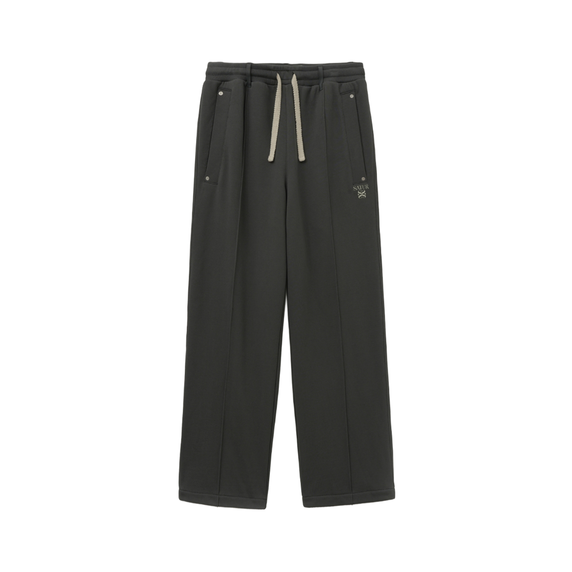 SA253UTP04CCL0 SATUR Teo Cotton Banding Sweatpants Charcoal