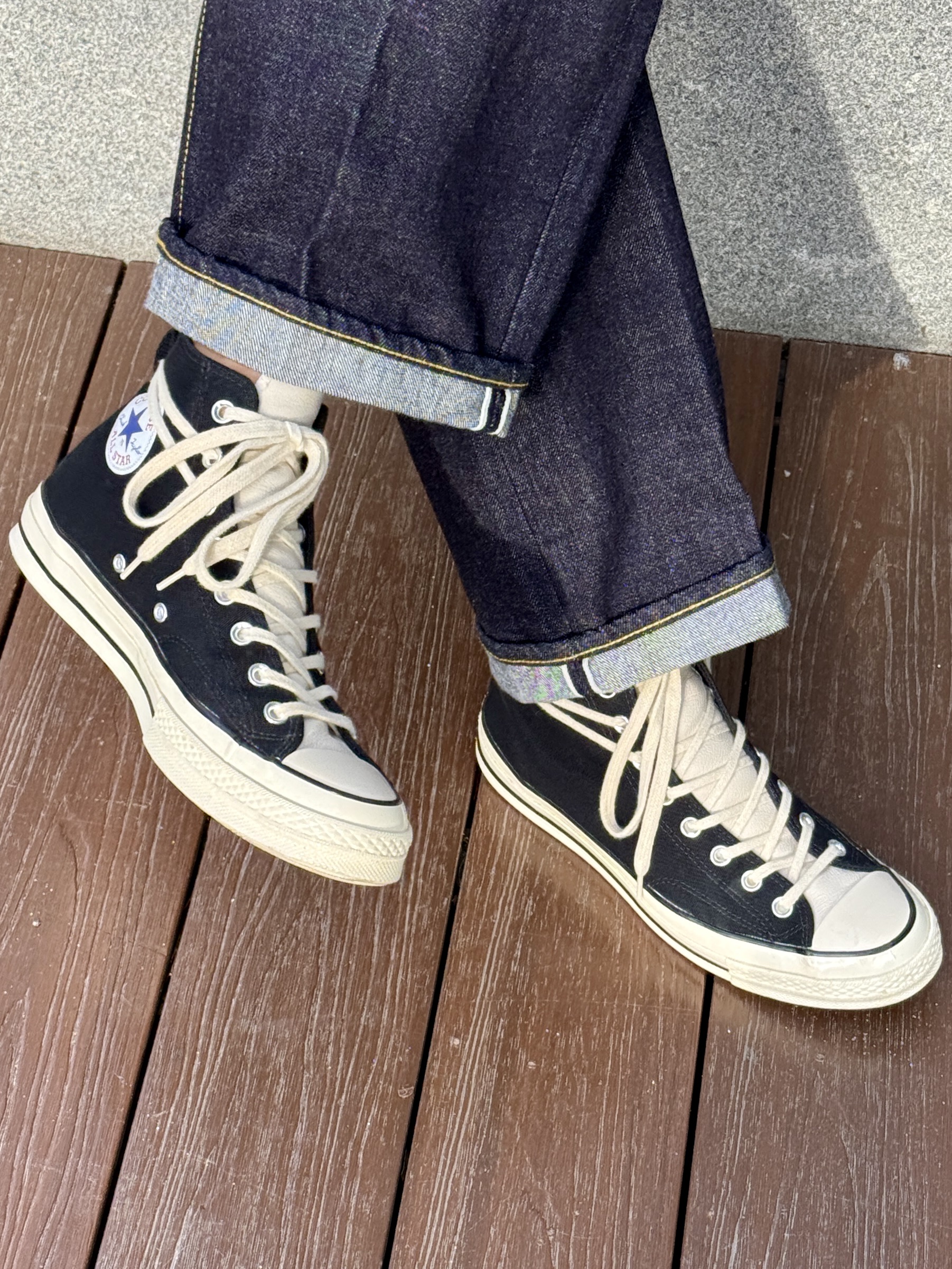 Converse x Fear of God Essentials Chuck 70 Hi Black 착용 스타일 - 4