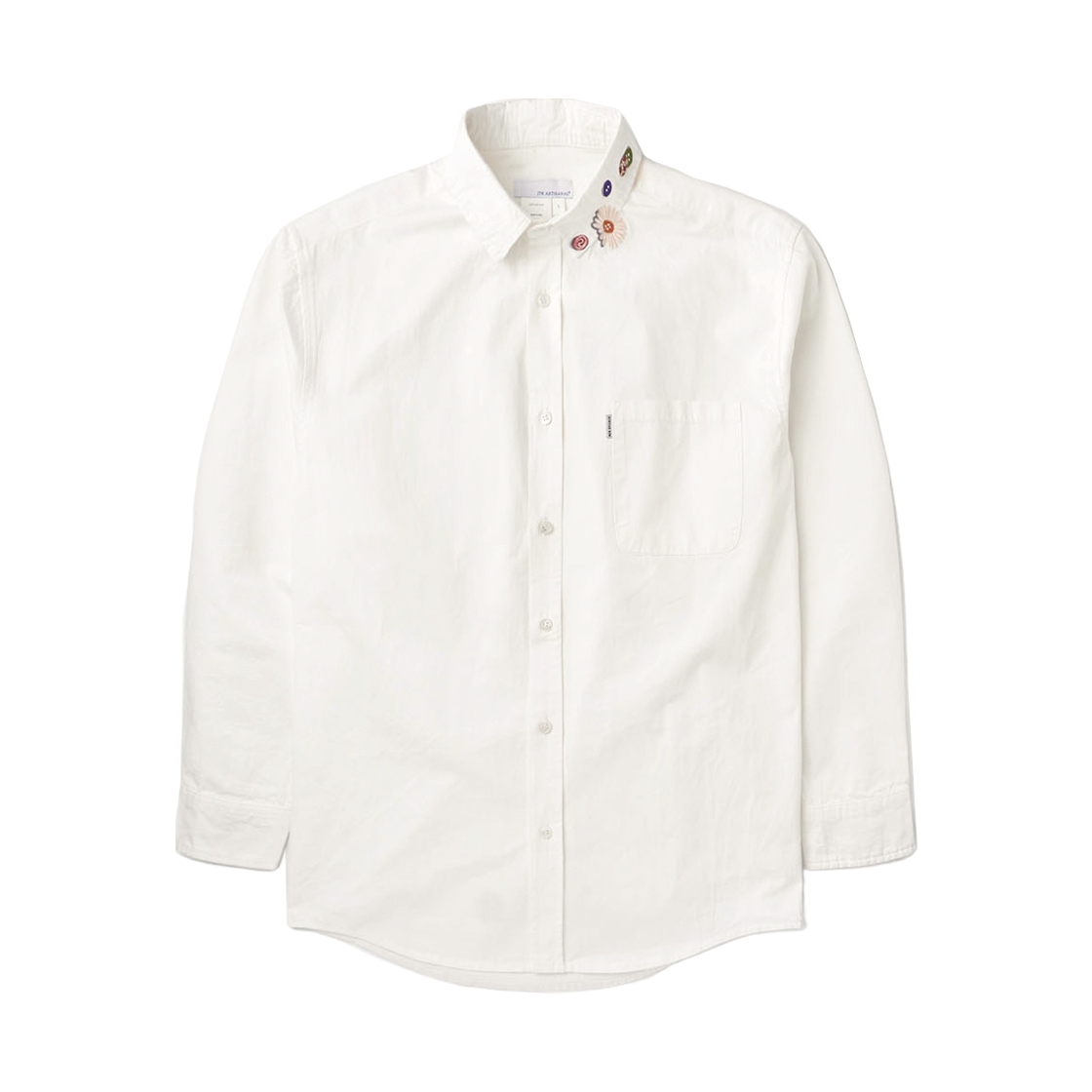 JTK_ARTISANAL_TL26 Jtk Artisanal Embroidery Button Shirts White