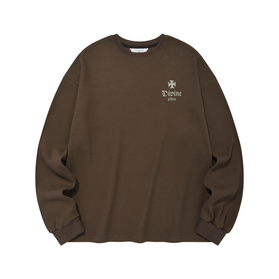 포스333 디바인 와플 롱슬리브 다크 브라운(PHOS333 Divine Waffle Long Sleeved Dark Brown)