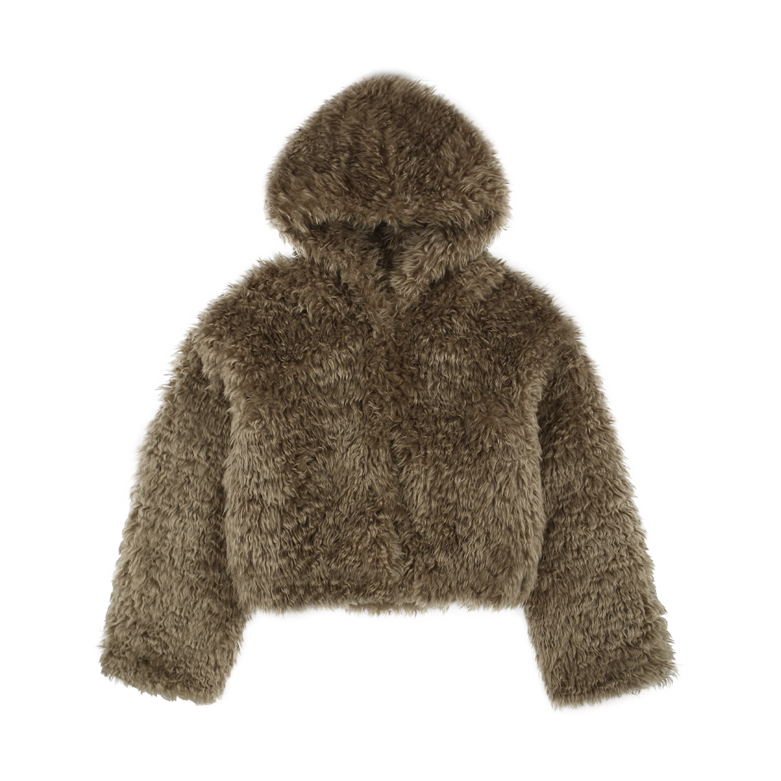 8809908759254 LAZYZ Toasty Fur Hood Jacket - Toast
