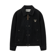 SATUR Teo Velvet Denim Jacket Black
