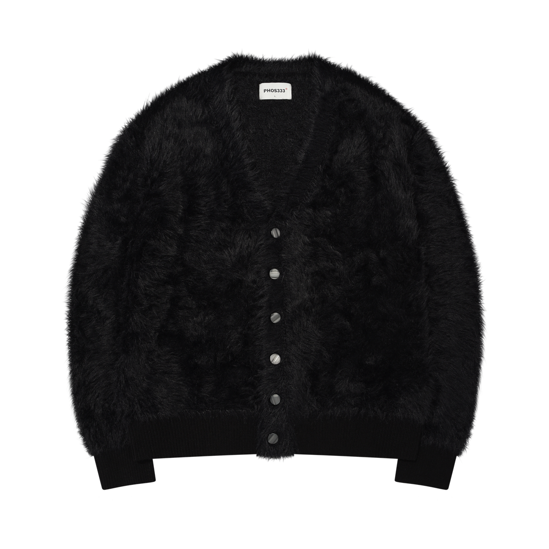 포스333 헤어리 가디건 블랙(PHOS333 Hairy Cardigan Black)