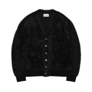 PHOS333 Hairy Cardigan Black