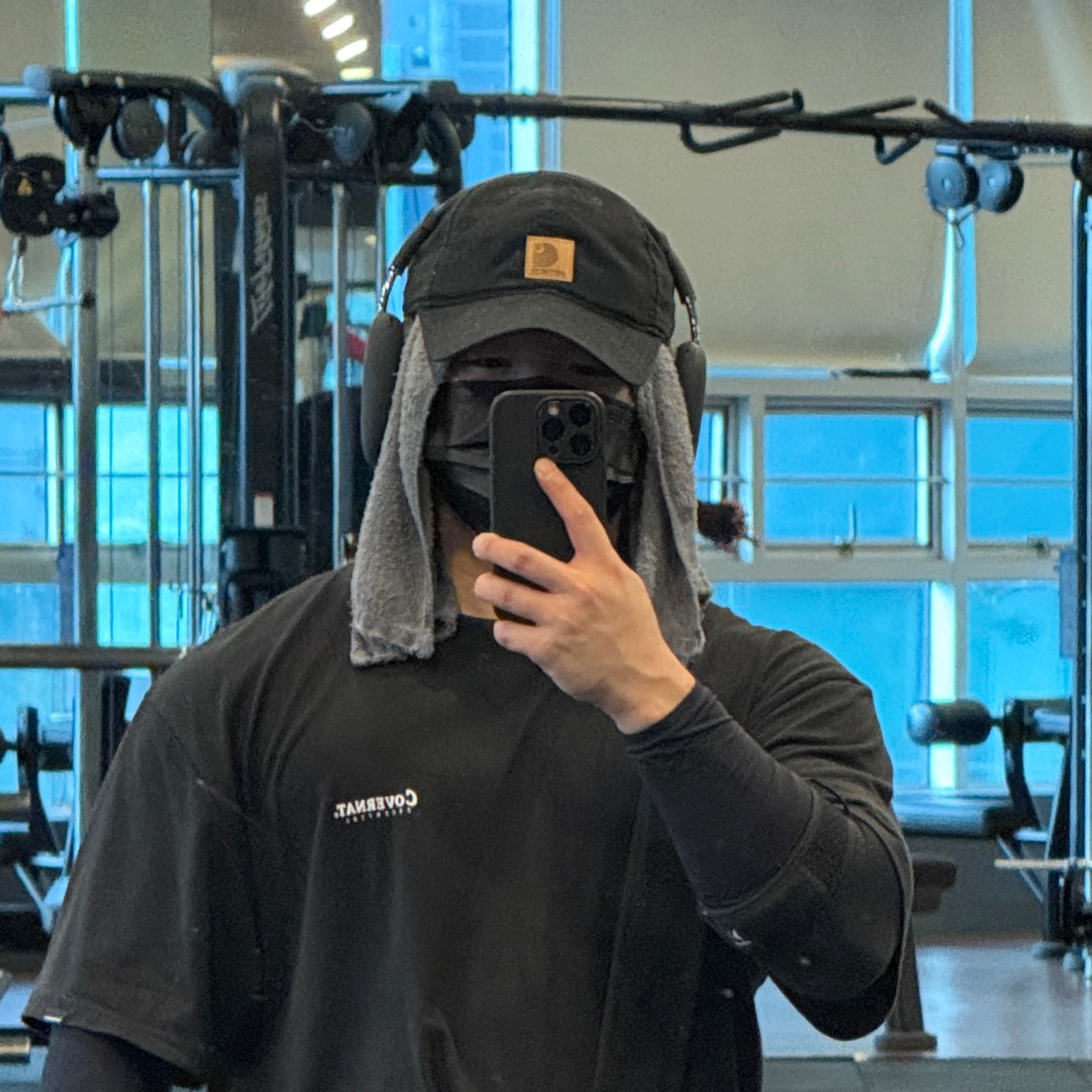 Carhartt Canvas Cap Black 착용 스타일