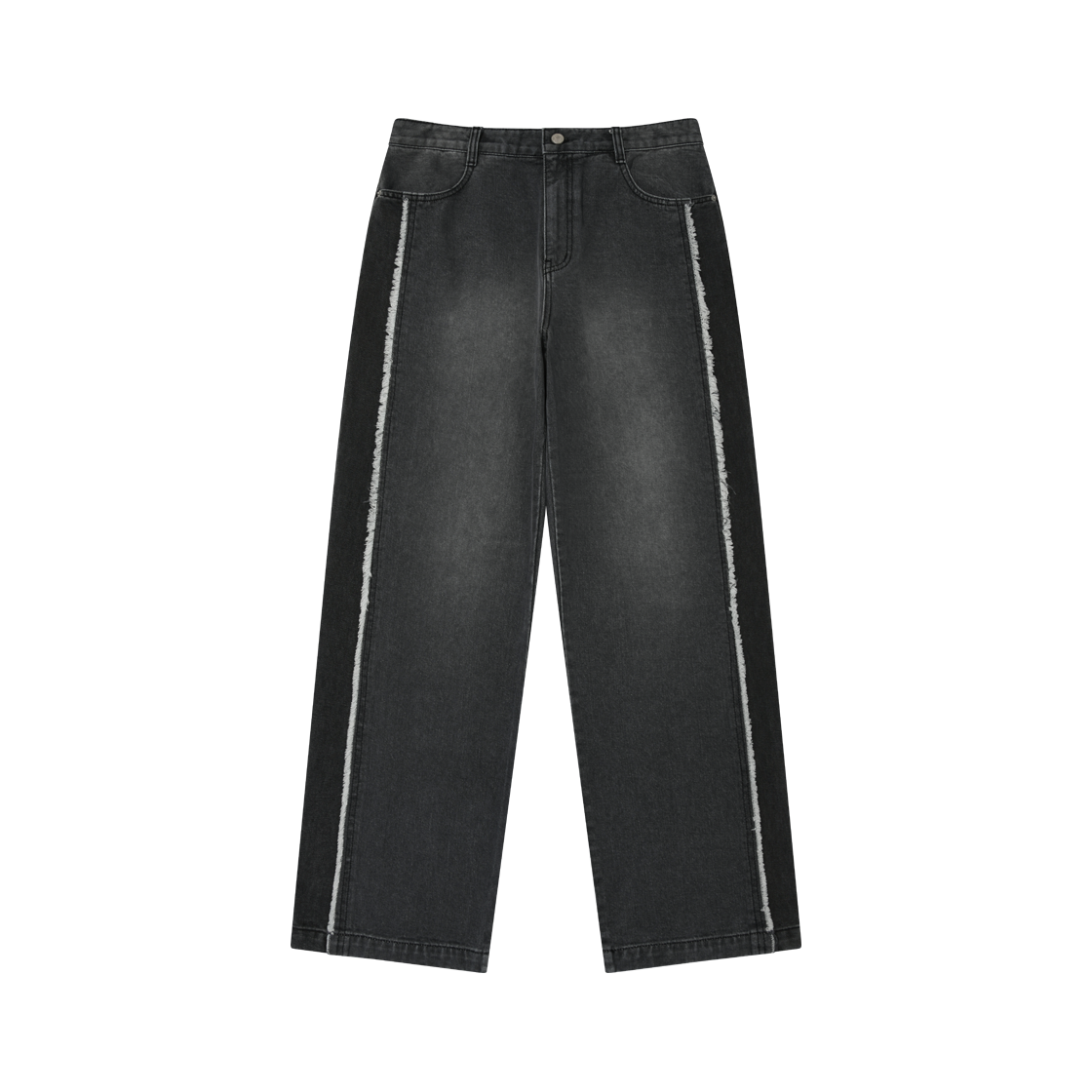 25FWCLPT013-BK PHOS333 Two Tone Panel Jean Black