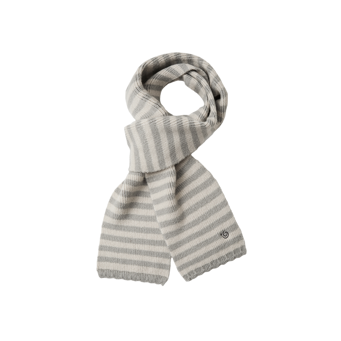 에이이에이이 스트라이프 심볼 머플러 라이트 그레이(AEAE Stripe Symbol Muffler Light Grey)