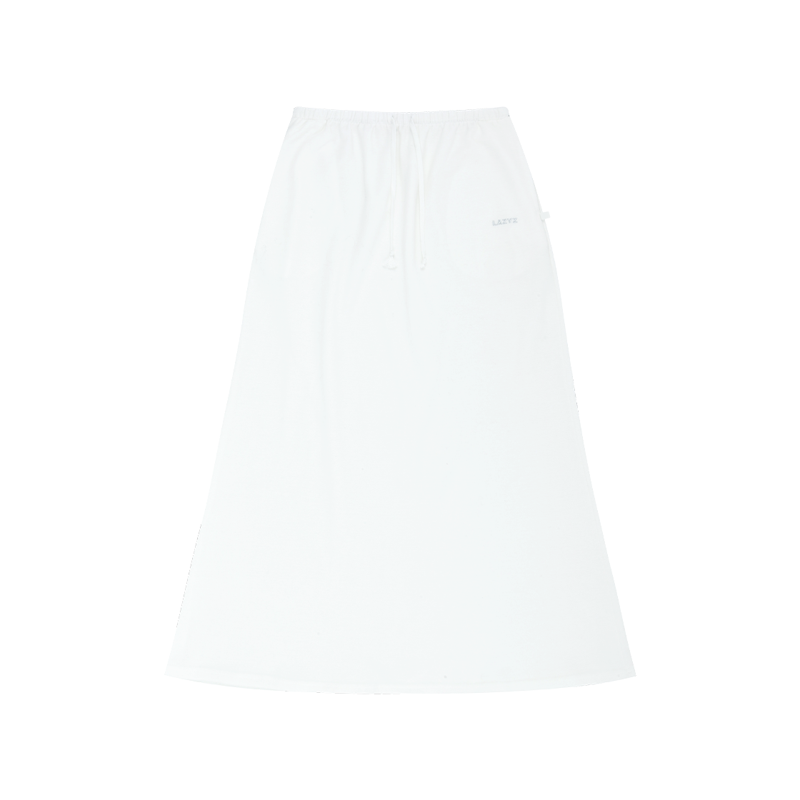 8809908759193 LAZYZ Snuggy Pocket Long Skirt- White