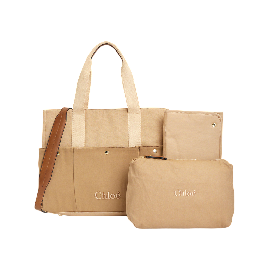 C20764-244 (W) Chloe Diaper Bag Beige Brown