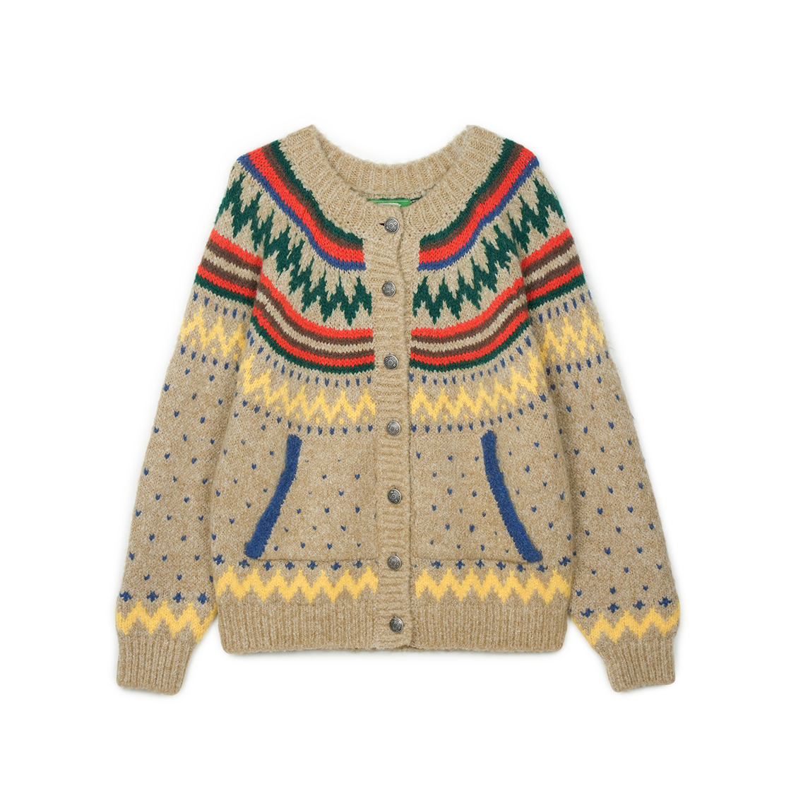 P0000BEI Greenbutter Poca Pocket Cardigan Beige