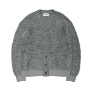 PHOS333 Hairy Cardigan Blue Grey