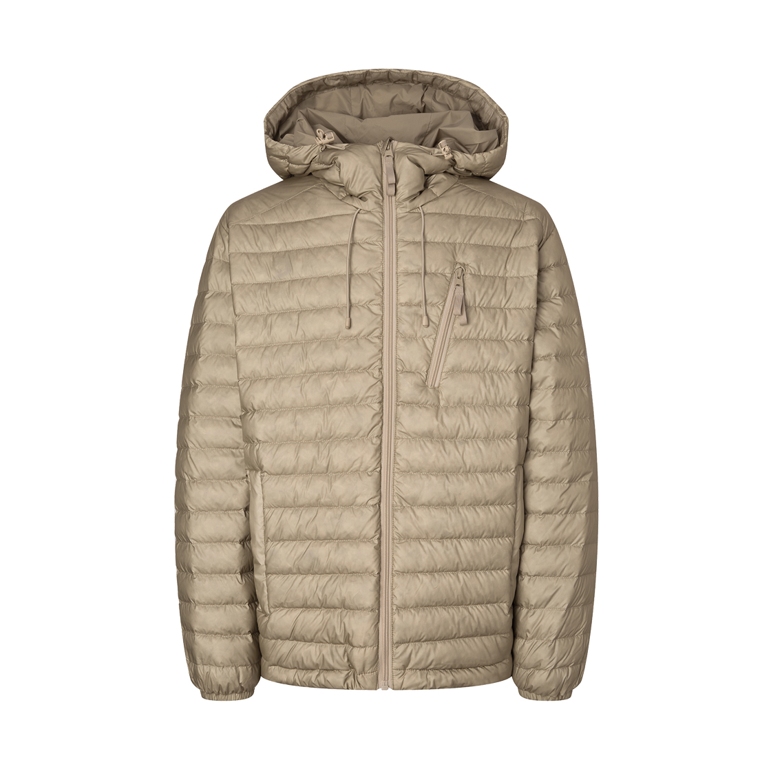 HZJU5F809I2 HIS HAZZYS Light Weight Full Zip Down Jacket Beige