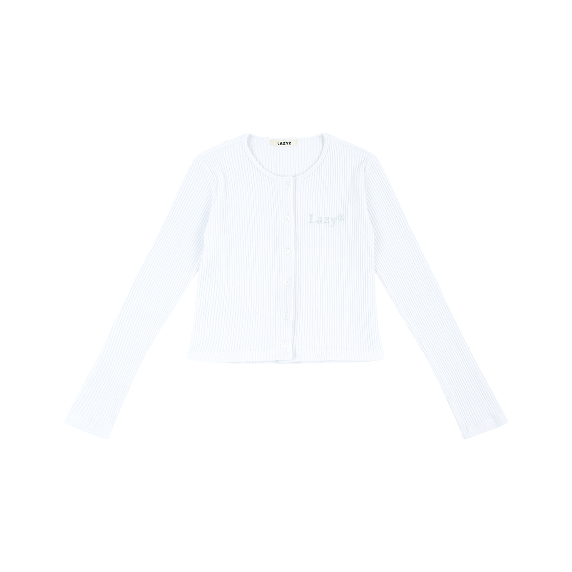 8809908759131 LAZYZ Snuggy Rib Cardigan - White