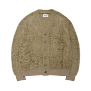 PHOS333 Hairy Cardigan Beige