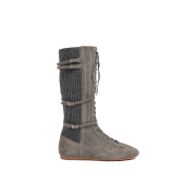 Moodnight Cindy Long Lace-up Boxer l Gray