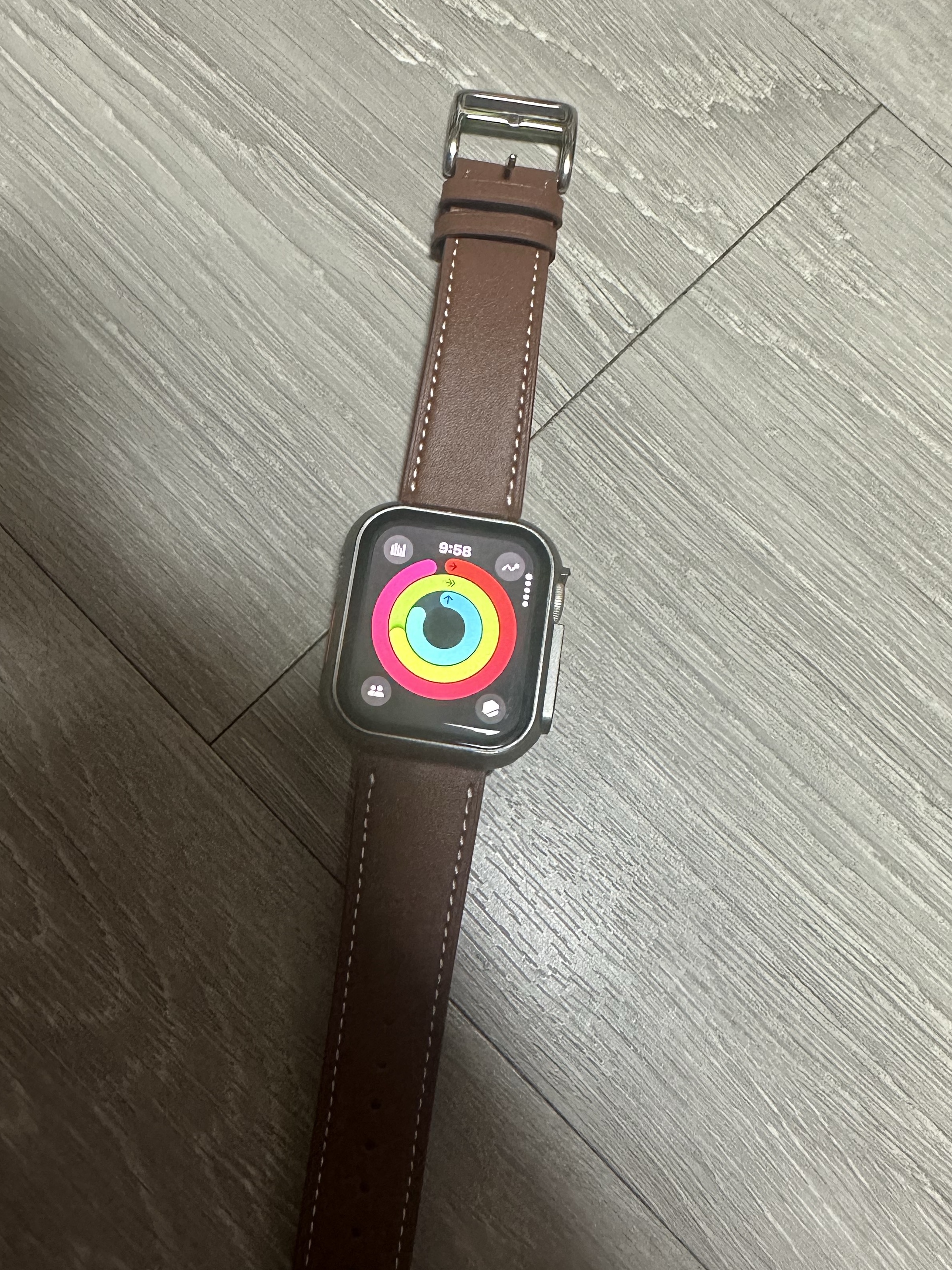 SINJIMORU Smartwatch Leather Band Strap Apple Watch Galaxy Watch 11/10/9/8/7/6/5/4/SE/3/2 Ultra 3/2 Classic Pro Brown 착용 스타일