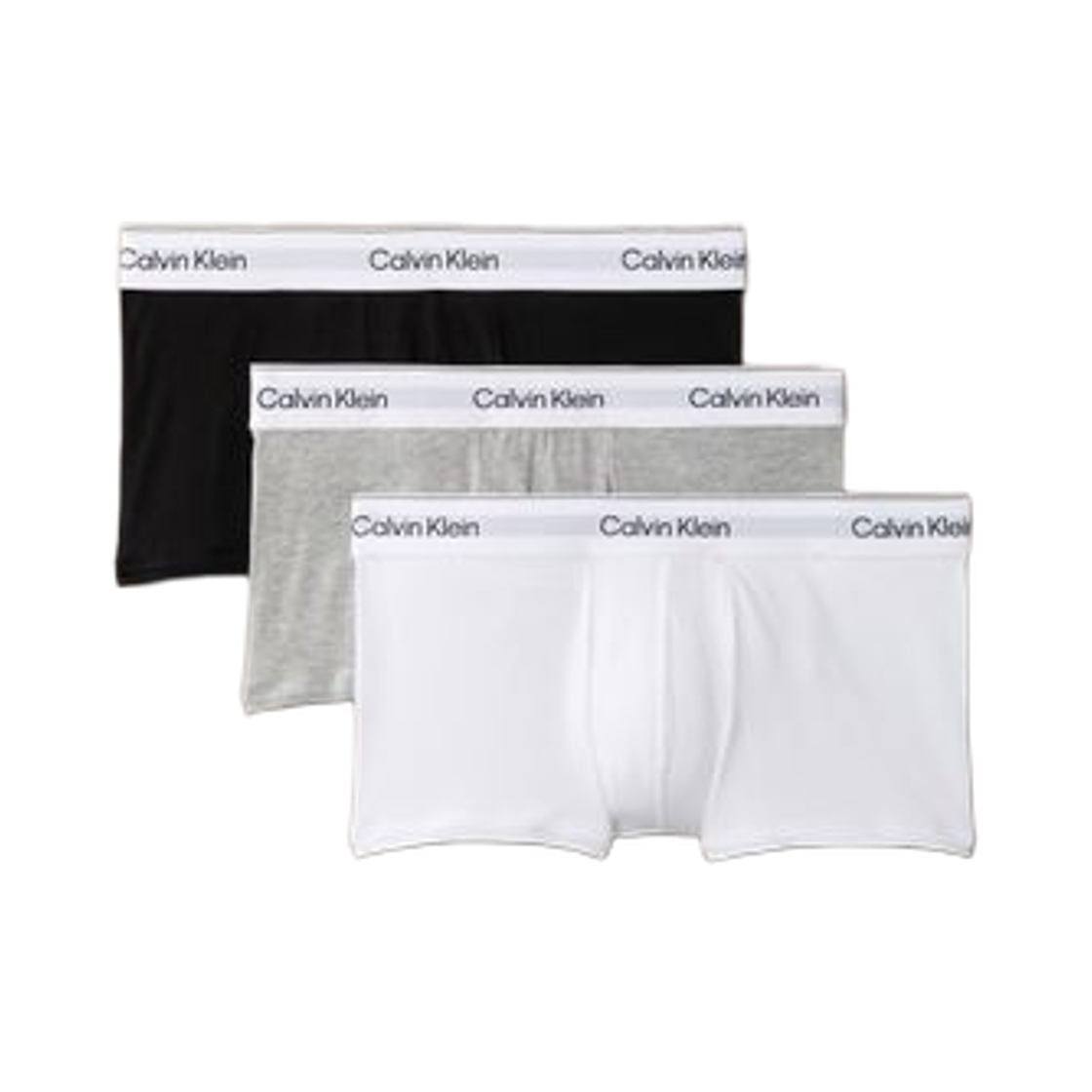 캘빈 클라인 아이콘 코튼 스트레치 3팩 로우 라이즈 트렁크 멀티컬러(Calvin Klein Icon Cotton Stretch 3-pack Low Rise Trunk Multicolor) - 1