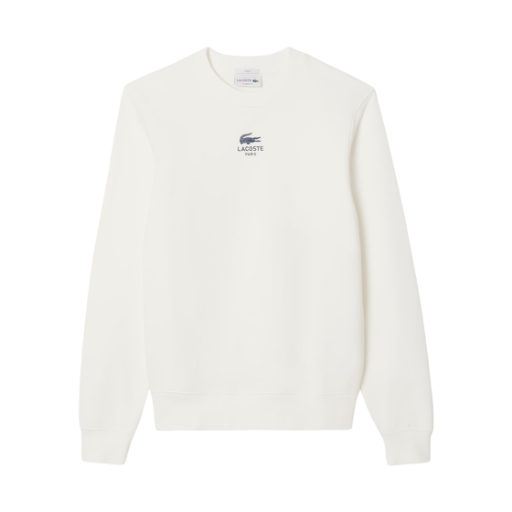 SH2736-55N-70V Lacoste Soft Branding Crewneck Sweatshirt White