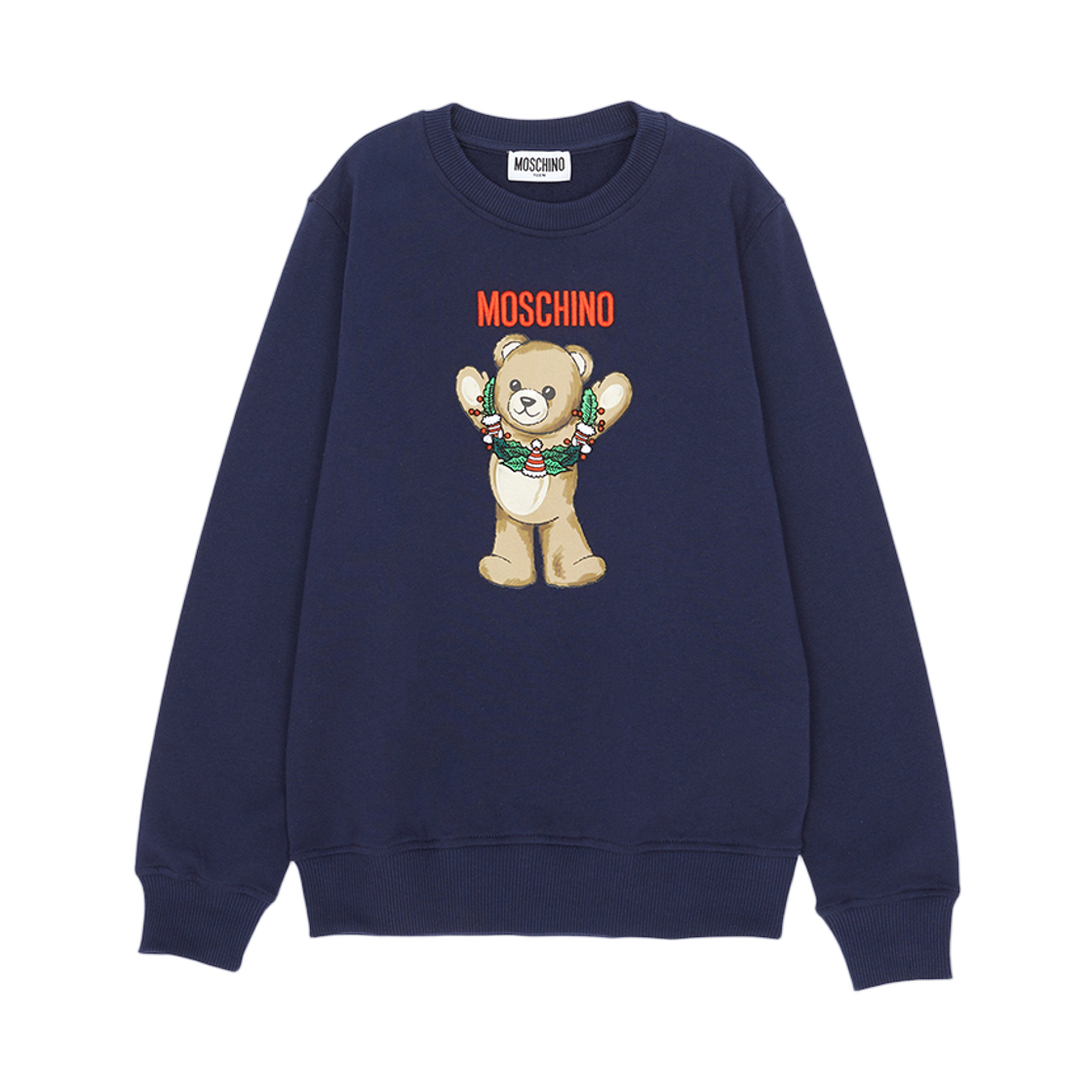 HQF08V-LCA14-40016 (Kids) Moschino Fleece Sweatshirt Navy