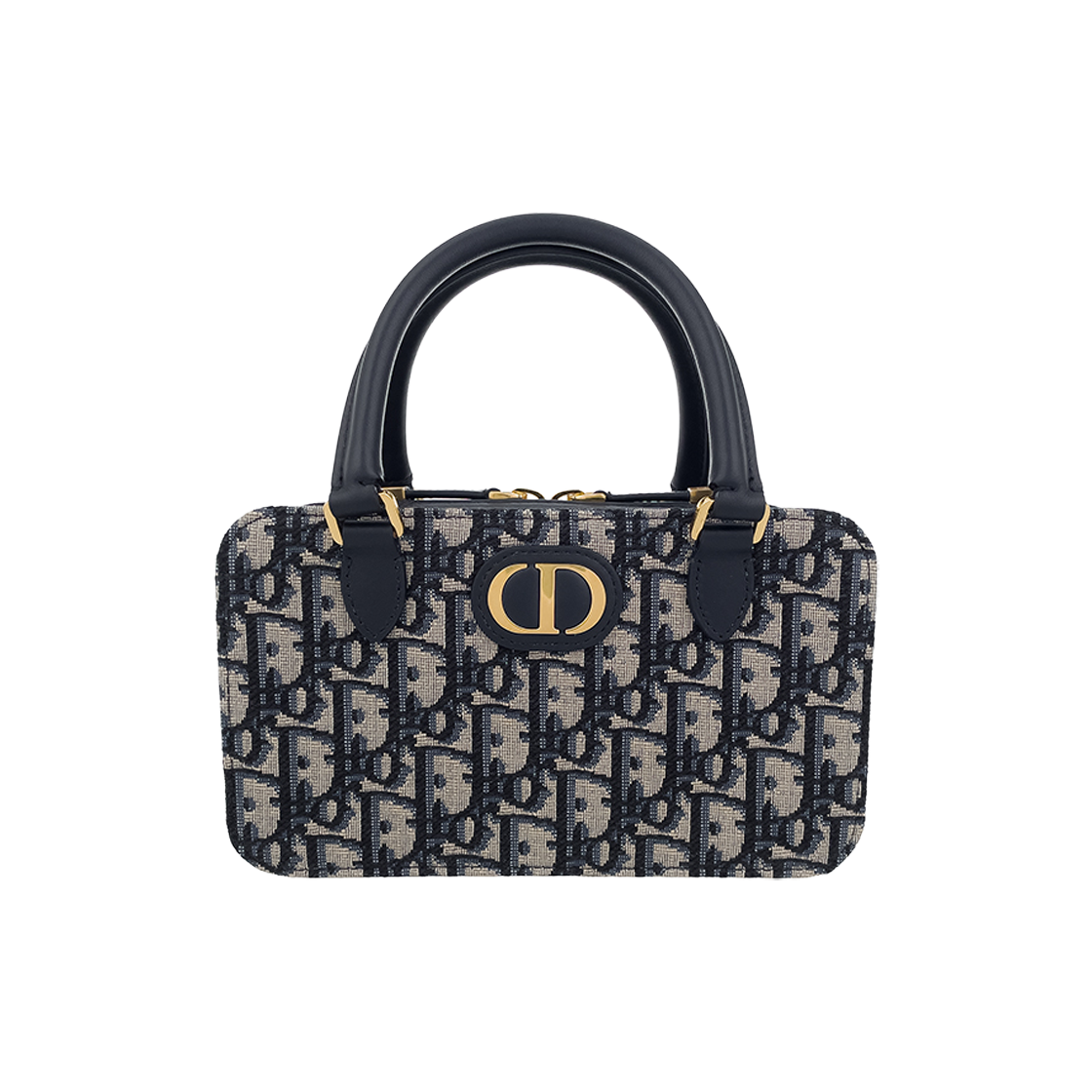 디올 30몽테뉴 미니 닥터백 블루/멀티컬러 금장(5ET1419)(Dior 30 Montaigne Mini Doctor Bag in Blue/Multi-Color with Gold Hardware) - 1