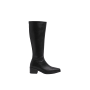 Moodnight Rylee Neoprene Trimming Long Boots l Leather-Black