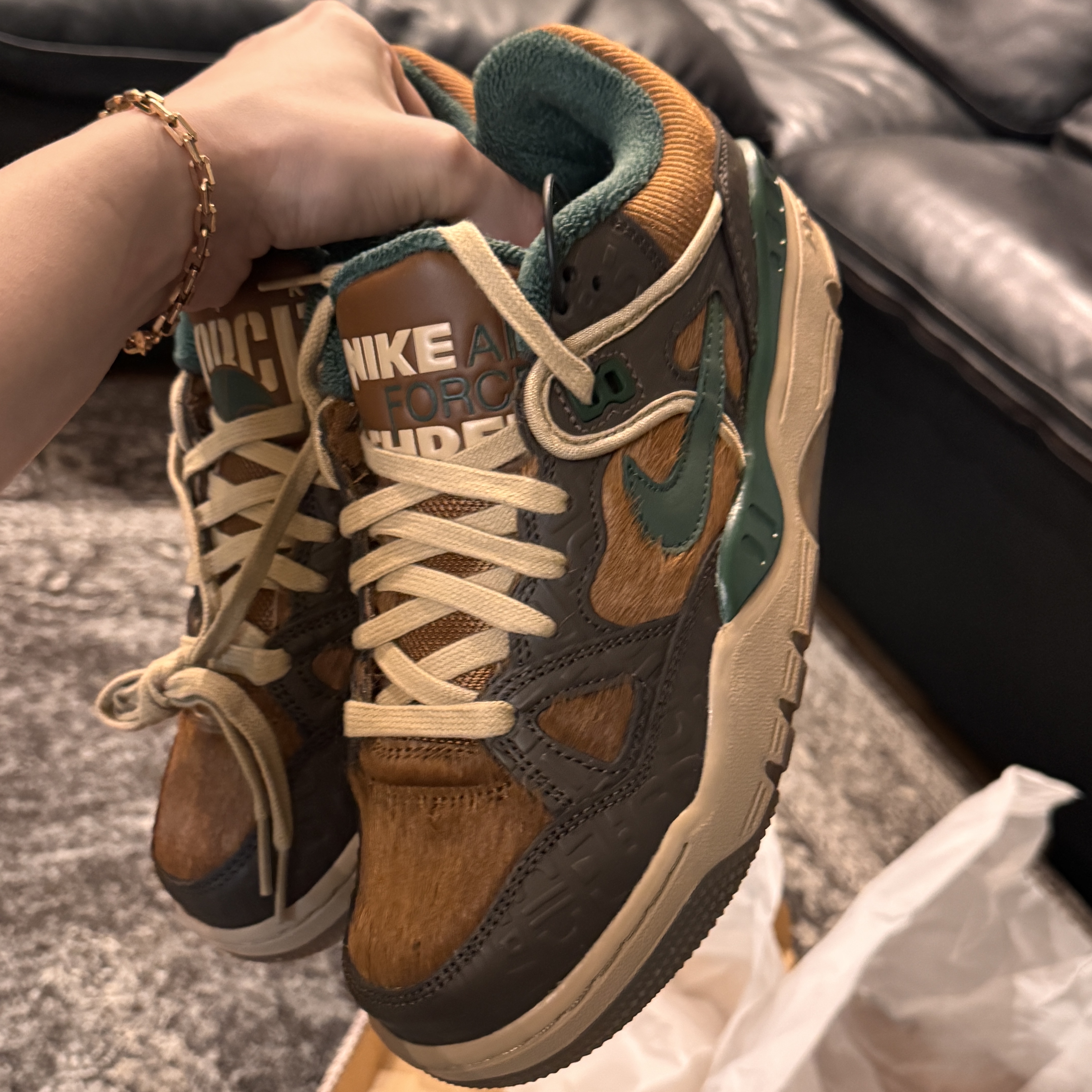 Nike x Nigo Air Force 3 Low SP Baroque Brown and Pecan 착용 스타일