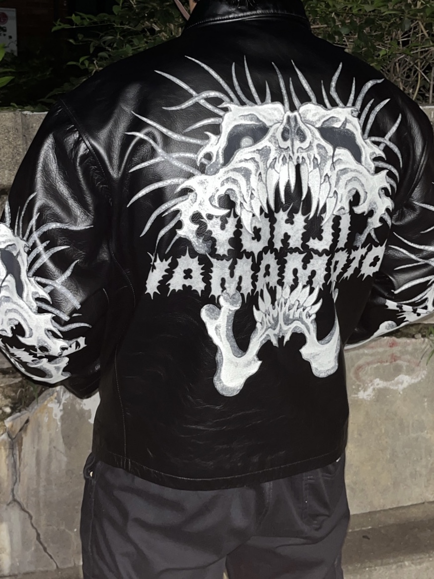 Supreme x Y's by Yohji Yamamoto Leather Jacket Black - 25FW 착용 스타일 - 2