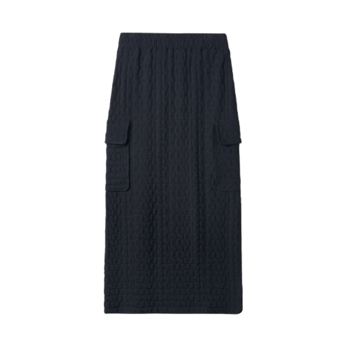 (W) 써네이 자수 로고 카고 스커트 네이비((W) Sunnei Embossed Logo Cargo Skirt Navy)
