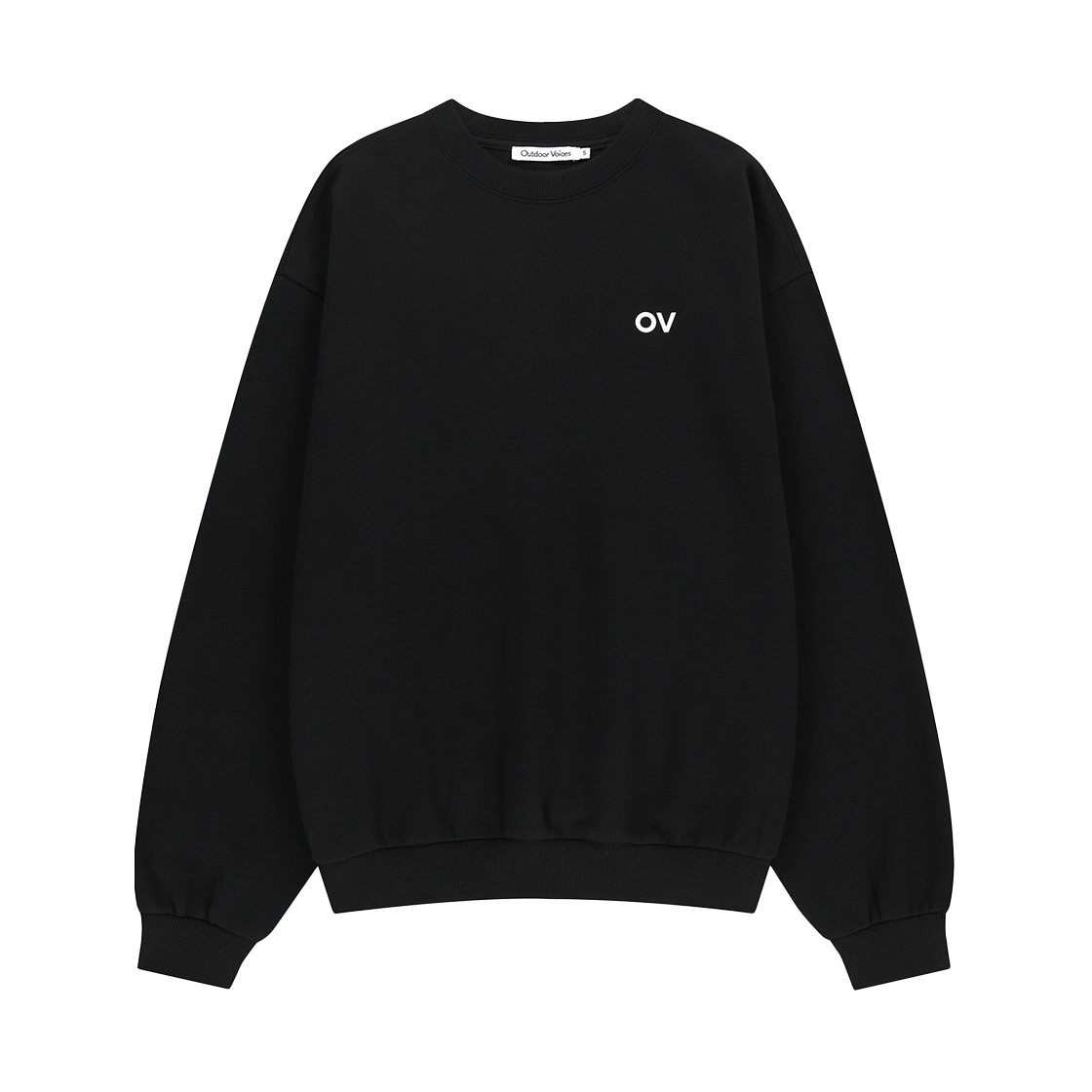 아웃도어보이스 로고 스웻셔츠 블랙(Outdoor Voices Logo Sweatshirt Black)