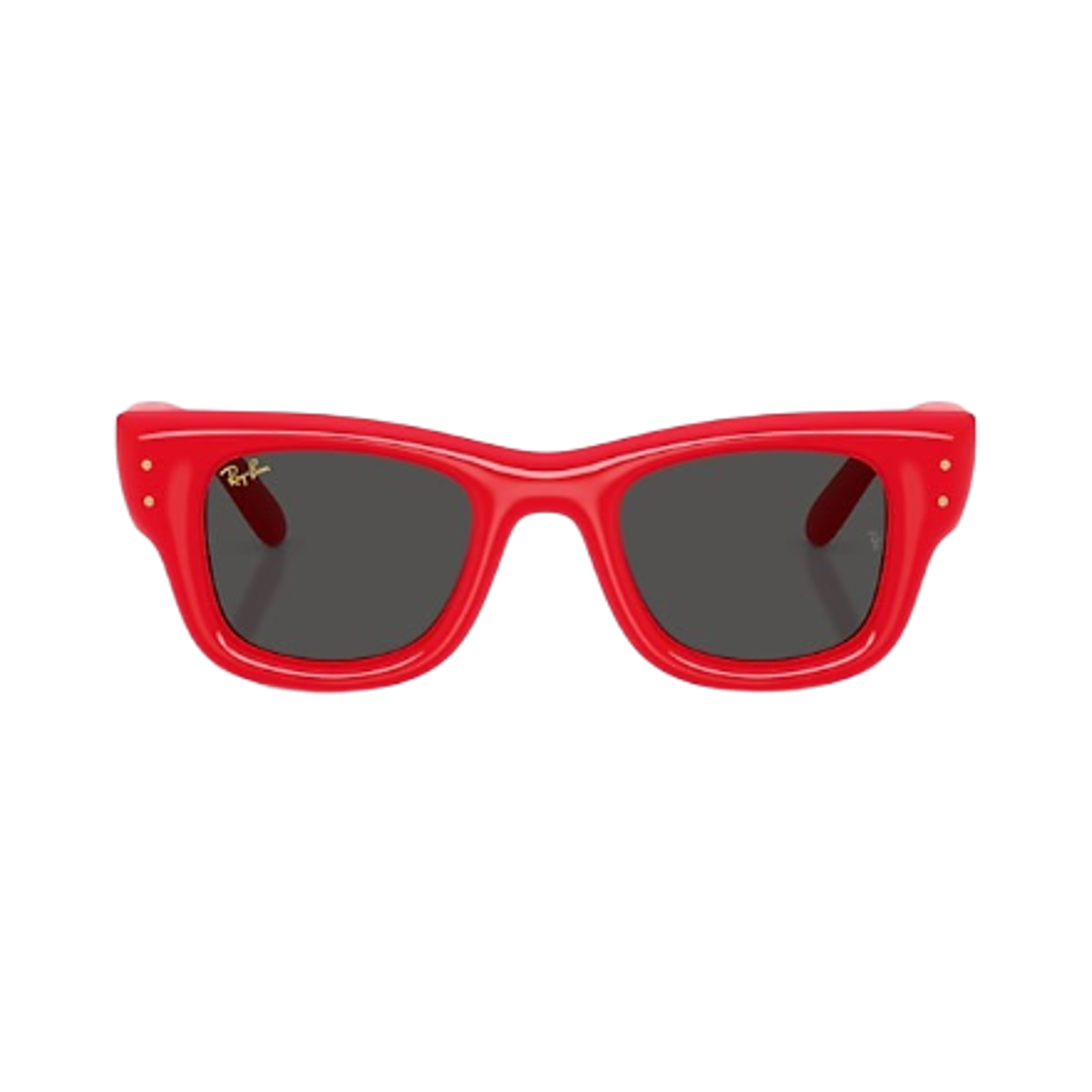 레이밴 웨이페어러 푸퍼 폴리쉬드 레드 프레임 울트라 블랙 렌즈 하이 브릿지 핏(Ray-Ban Wayfarer Puffer Polished Red Frame Ultra Black Lense High Bridge Fit) - 2