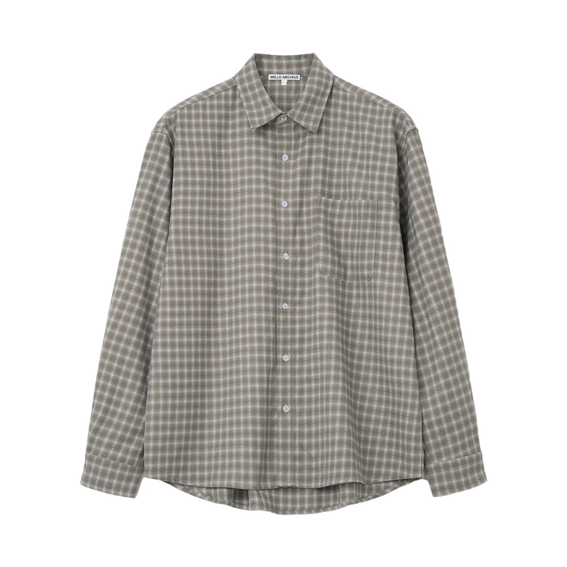 ML692LBR Millo Archive Mute Plaid Check Shirts Light Brown