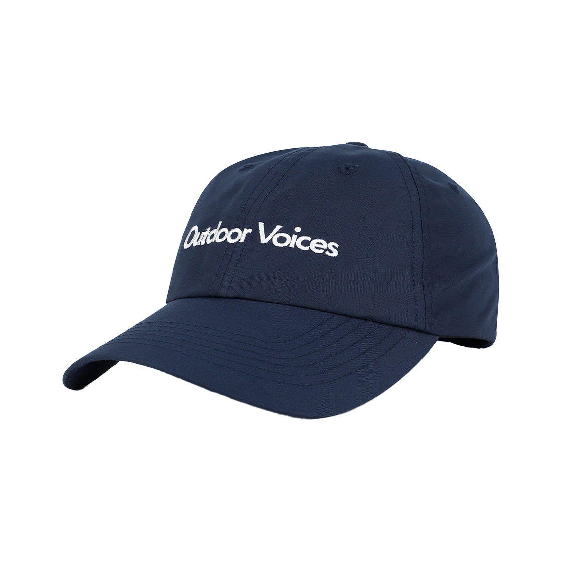 아웃도어보이스 클래식 로고 우븐 캡 네이비(Outdoor Voices Classic Logo Woven Cap Navy)