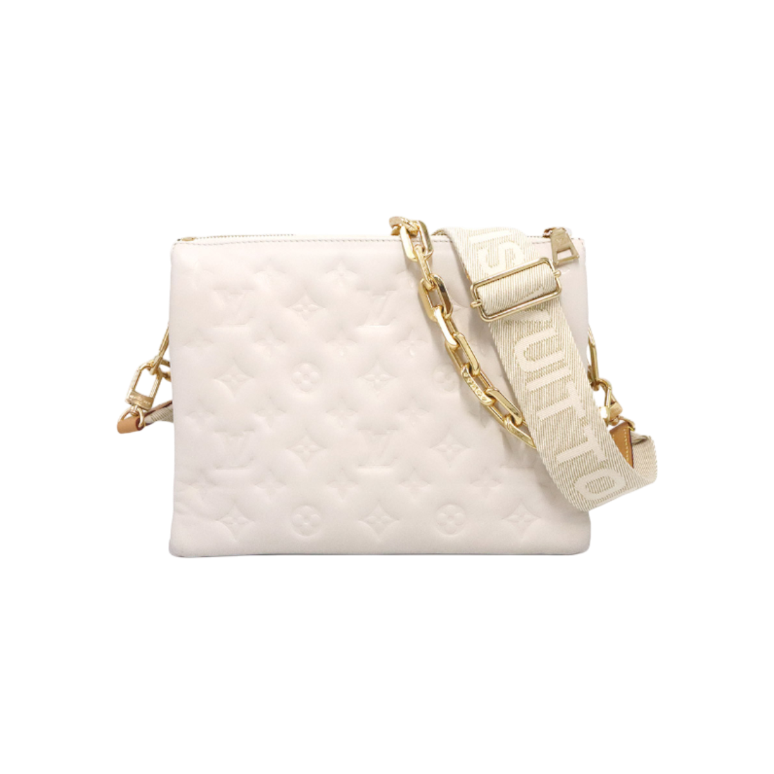 IT2LH4S336HW Louis Vuitton Cream Monogram Lambskin Coussin PM 2-Way