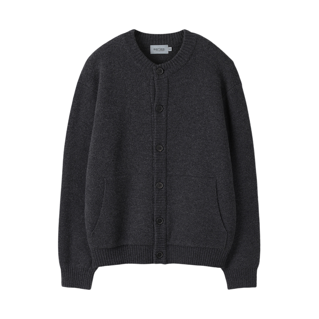 SAWAW25501CHX SERIES Button Round Cardigan Charcoal